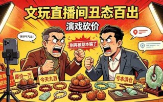 文玩直播间丑态百出，全是标准化剧本表演