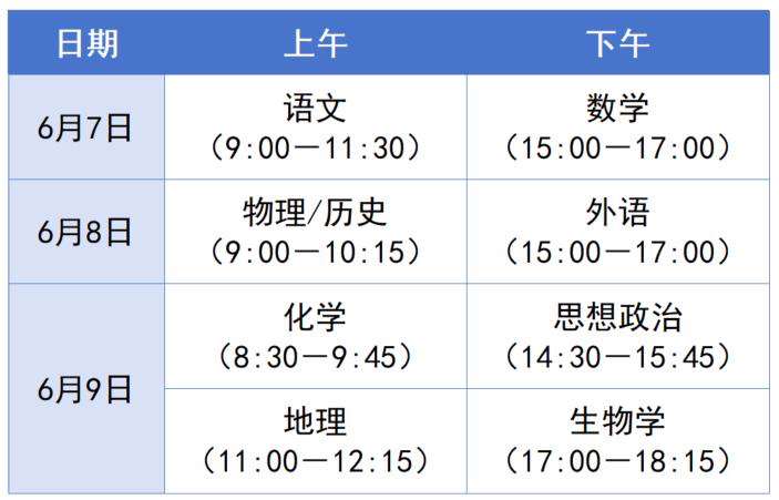 2026高考官方考试时间表(分3类:老高考、3+1+2新高考、3+3新高考) 2026高考官方考试时间表(分3类:老高考、3+1+2新高考、3+3新高考)