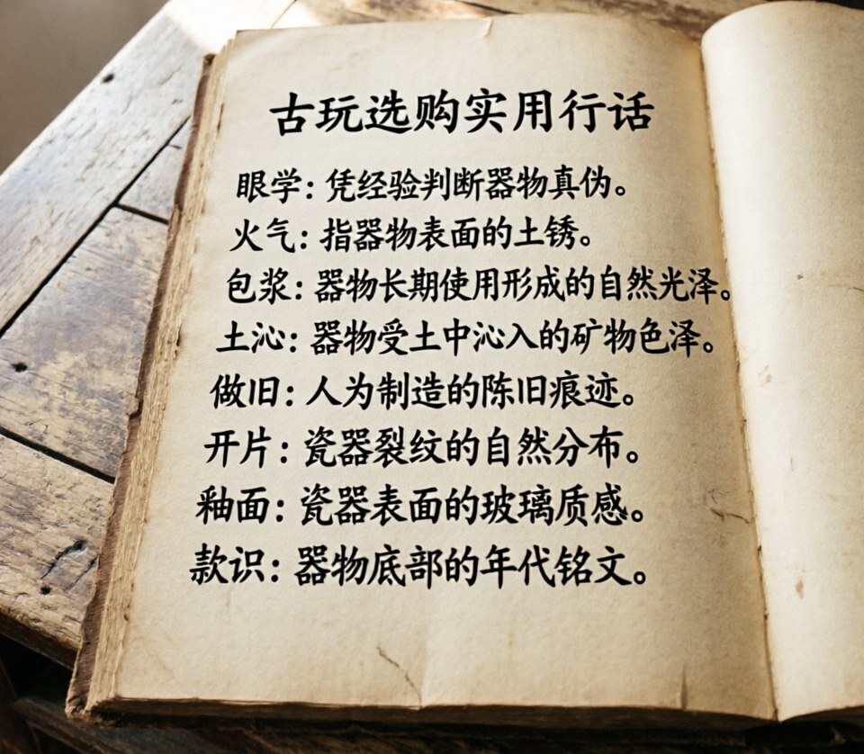 古玩选购实用行话（分基础、看货、砍价、品相、避坑，附用法）