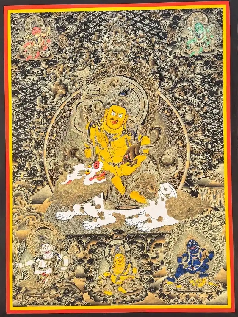 清代新勉唐画派藏传唐卡｜卫藏正统精工藏传绘画范本