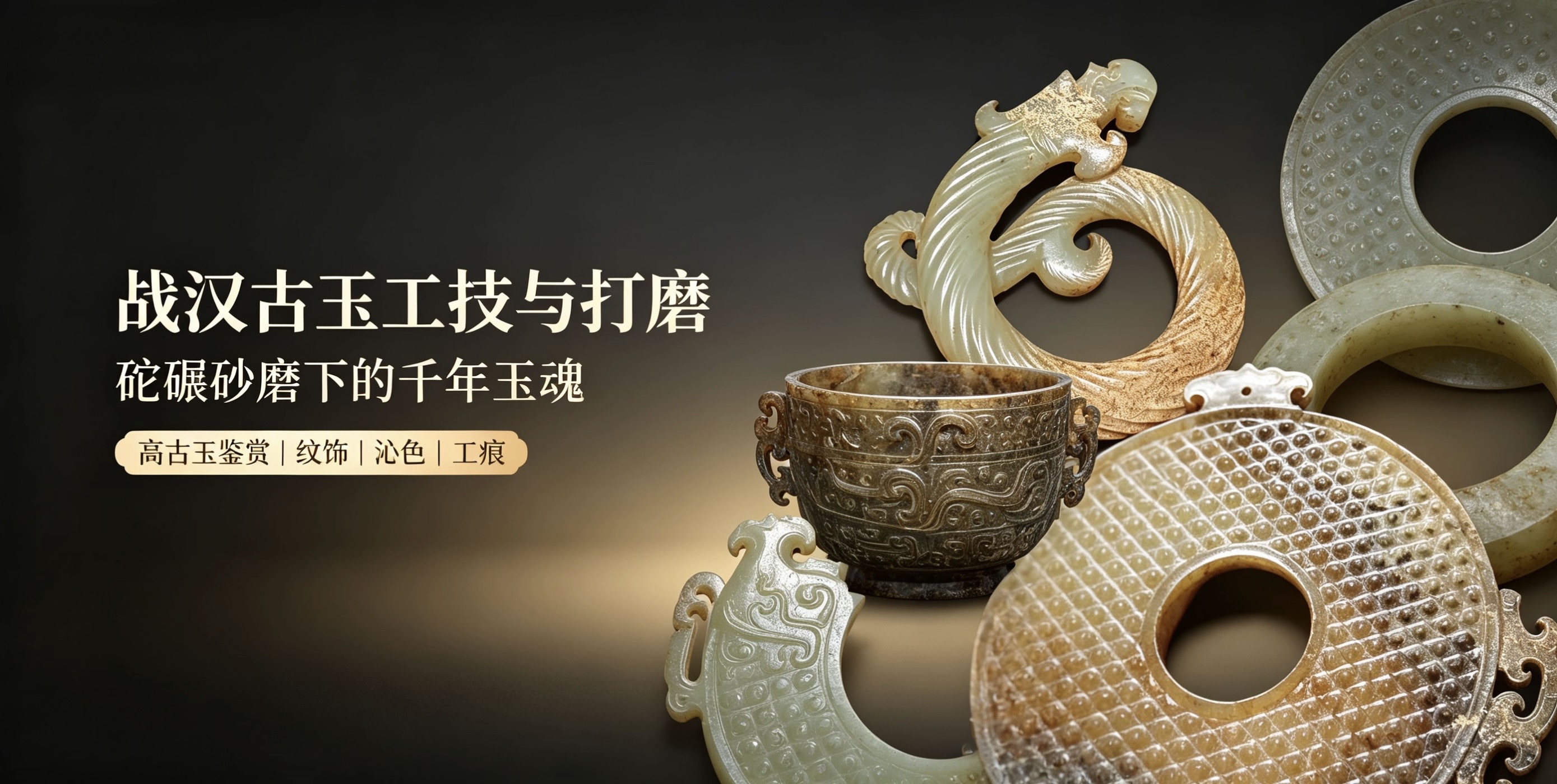 战汉古玉的工技与打磨：砣碾砂磨下的千年玉魂